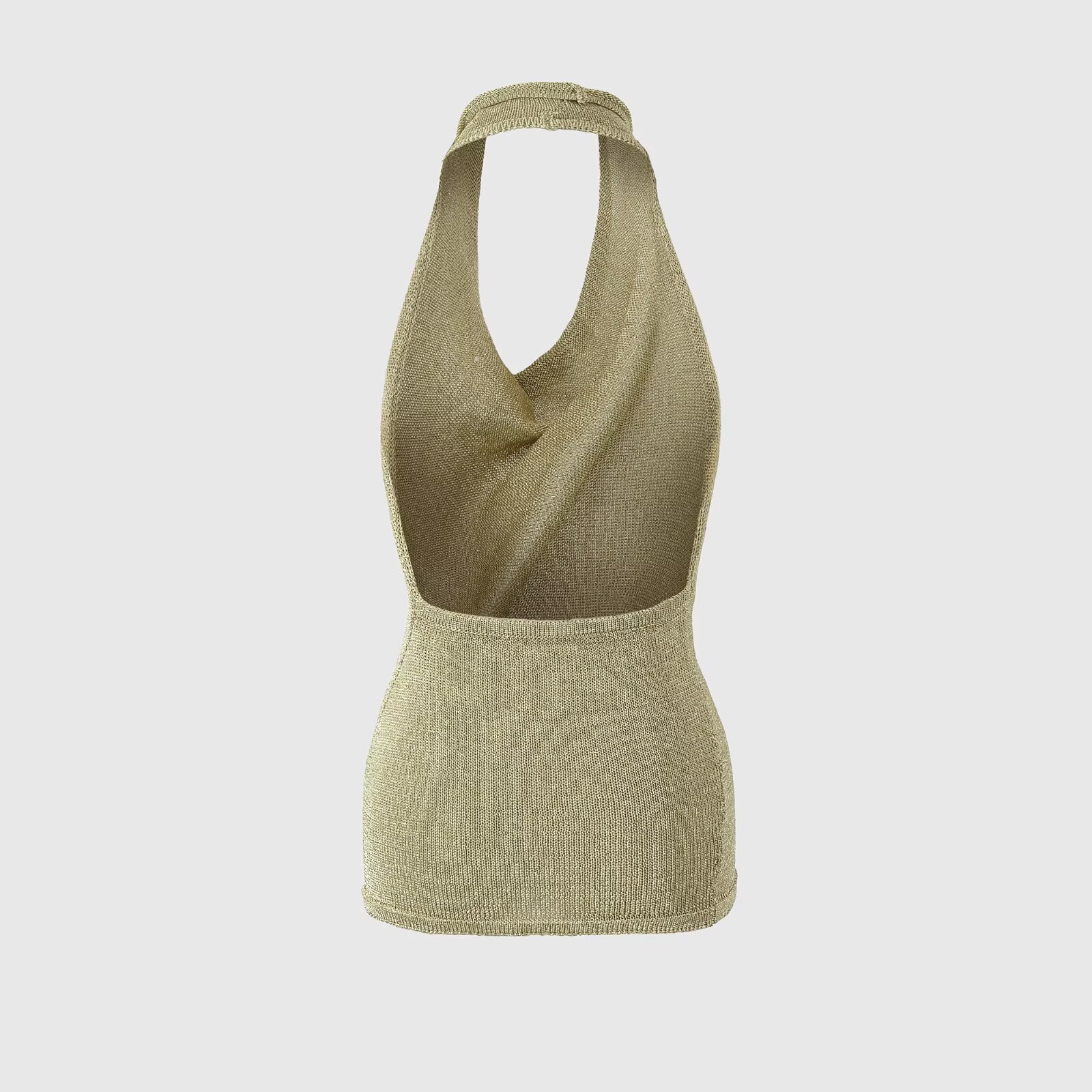 Y2K Halter Crisscross Tank Top