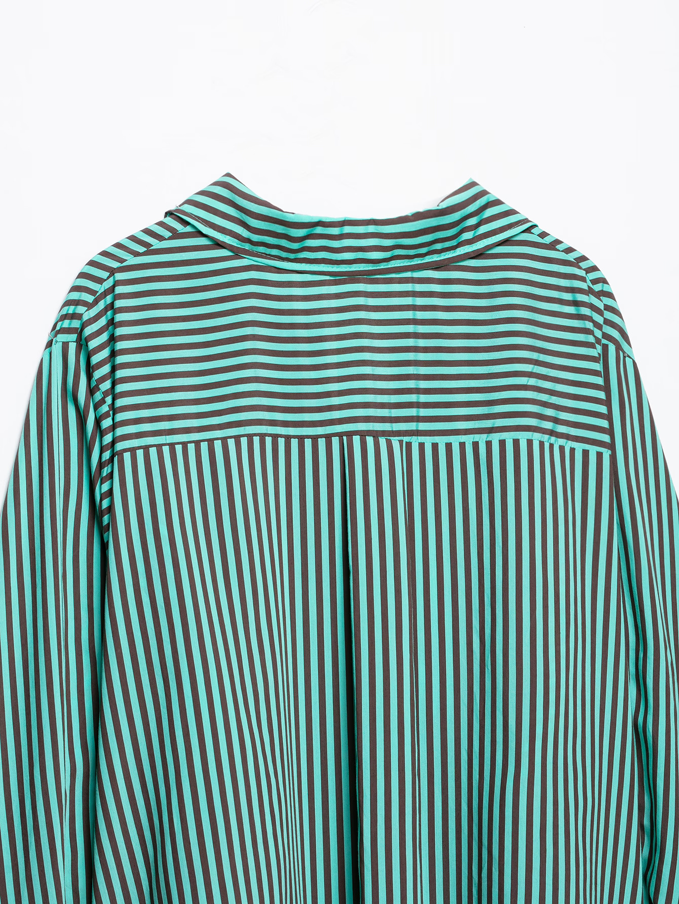 Elegant Stripe Long Sleeve Polyester Shirt