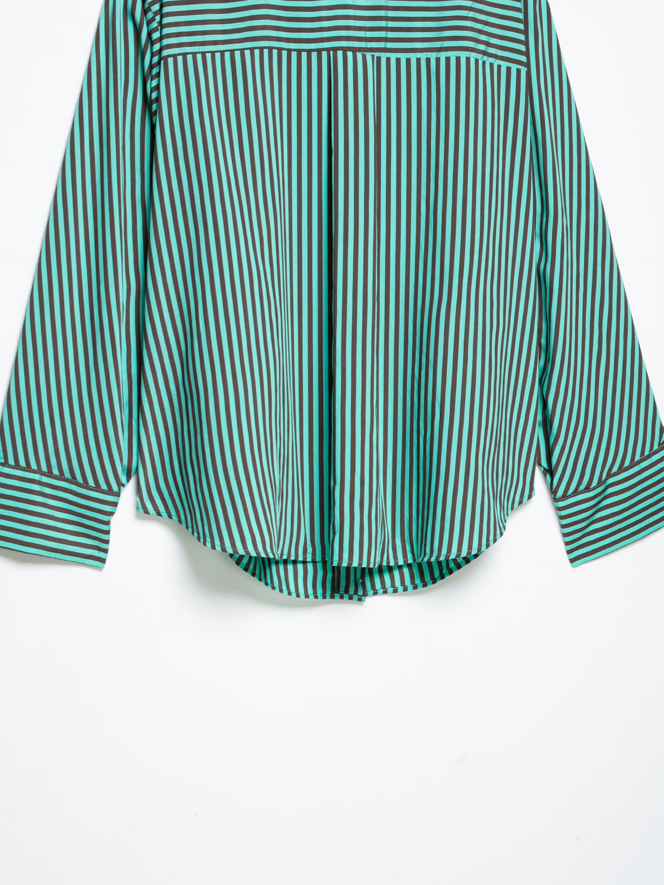 Elegant Stripe Long Sleeve Polyester Shirt