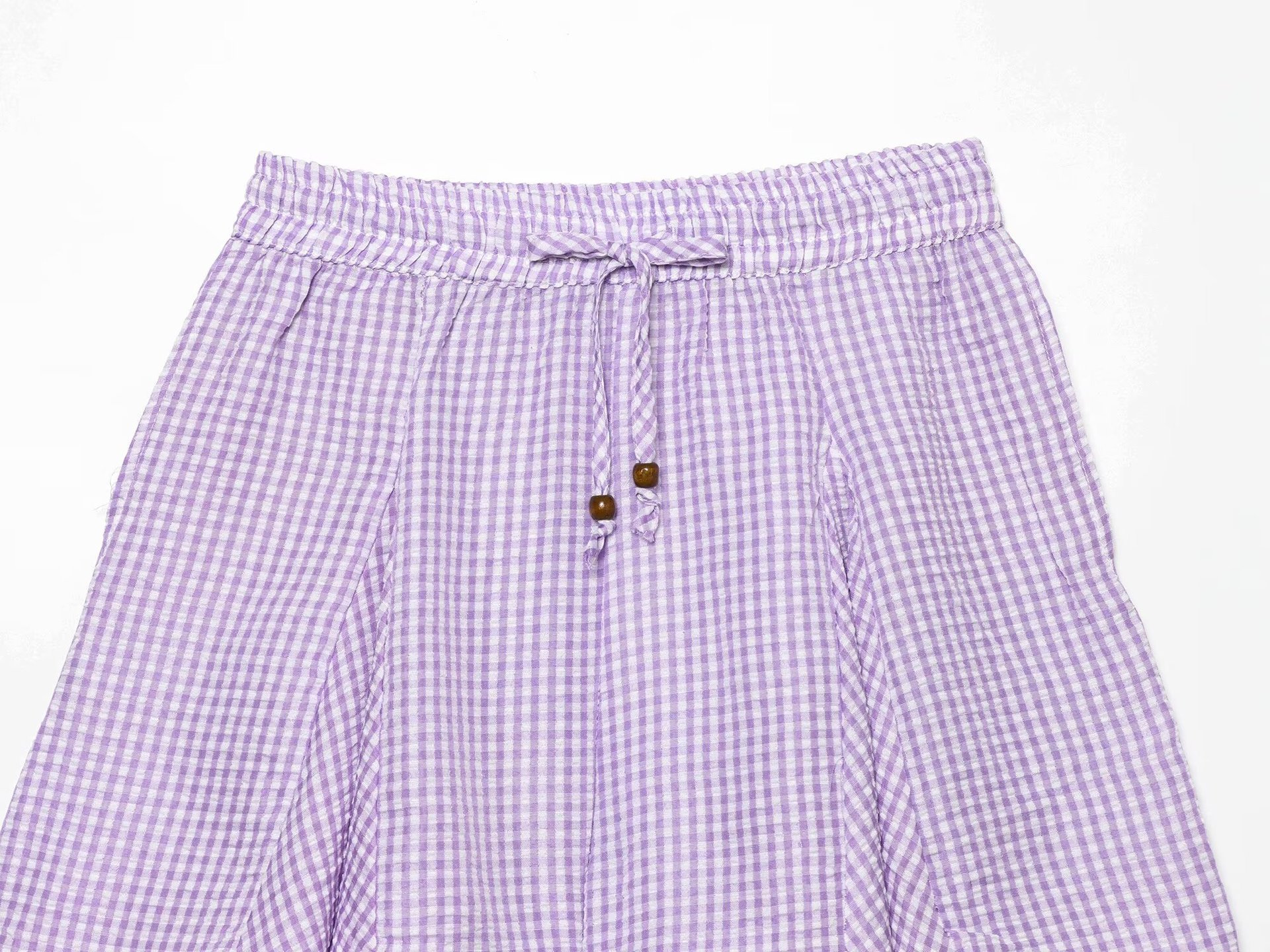 Plaid Loose Fit Women's Shorts With Mid Waist