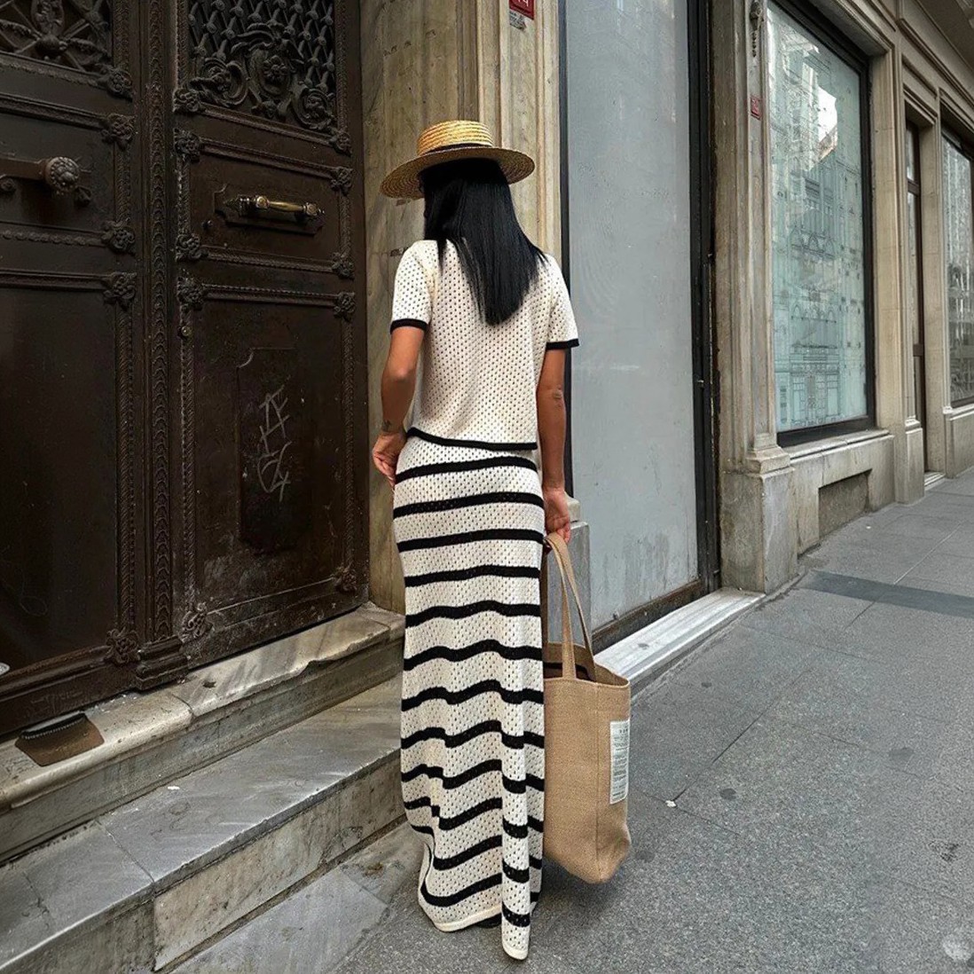 Pullovers Placket Type Women’s Color Block Sundress