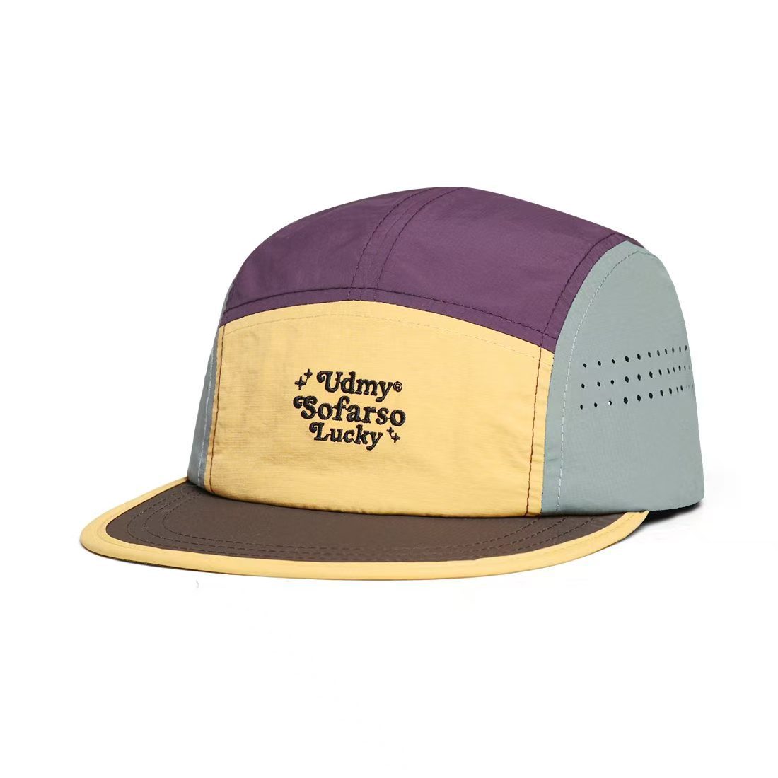 New Style Unisex Color Block Baseball Cap With Short Brim