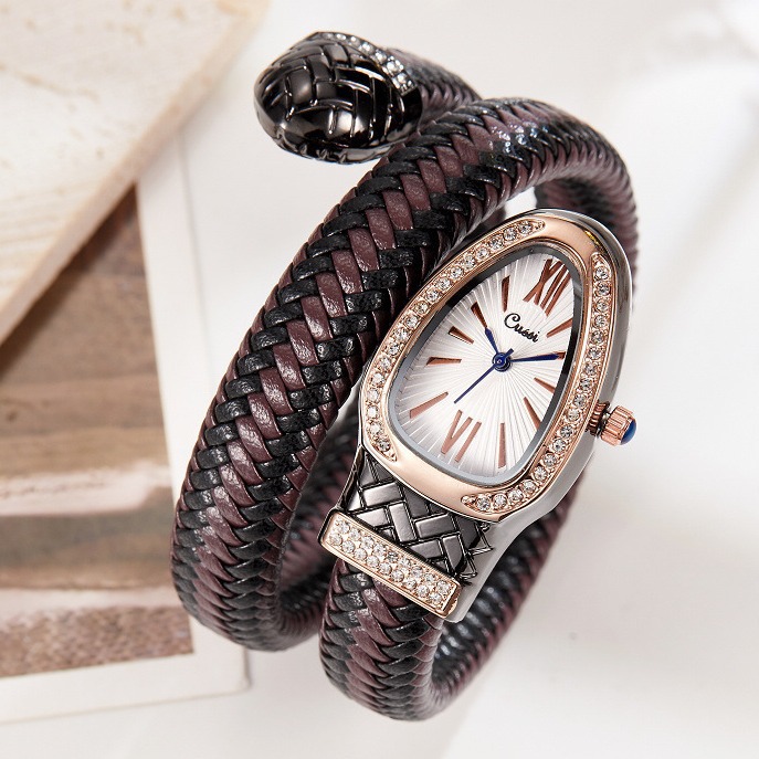 Women's Quartz Watch With Genuine Leather Strap