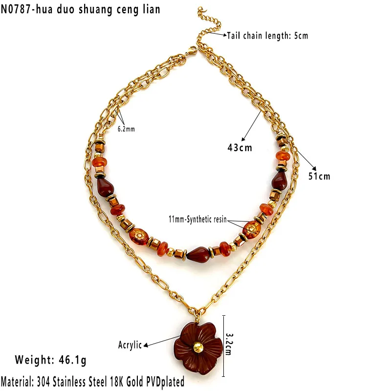 Casava SunBloom Resin Necklace