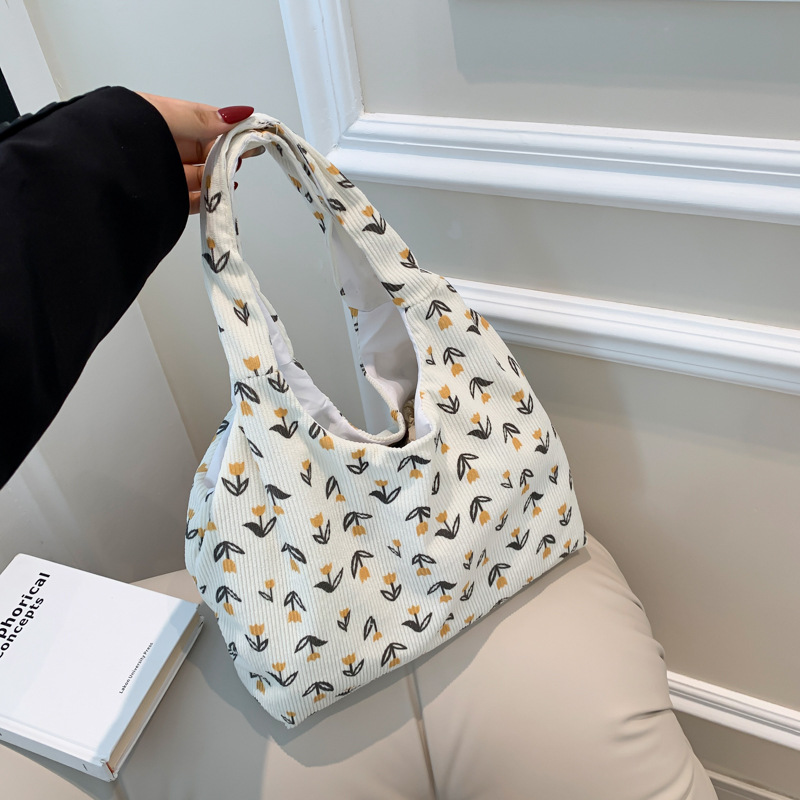 Casava Canvas Flower Tote Bag