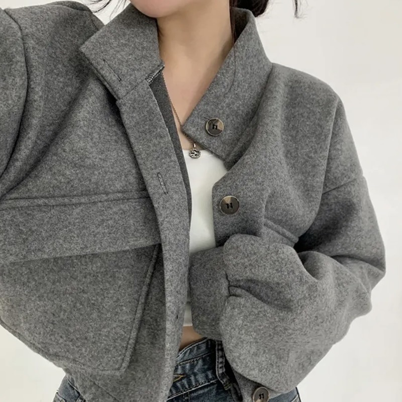 Casava Woolen Zipper Coat