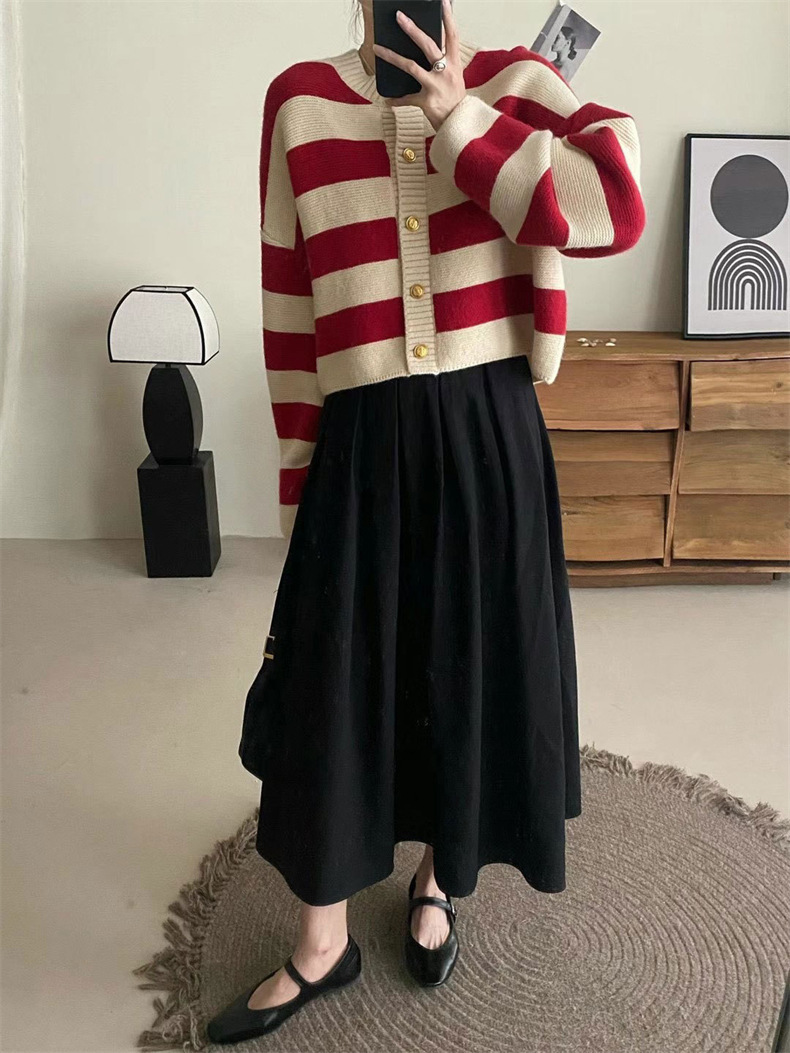 Casava Striped Knitted Cardigan