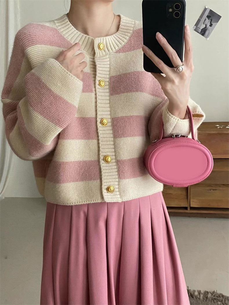 Casava Striped Knitted Cardigan