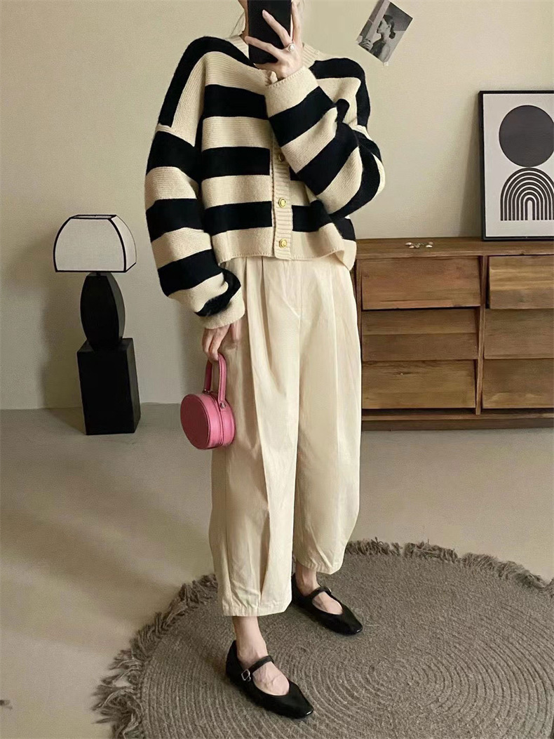 Casava Striped Knitted Cardigan