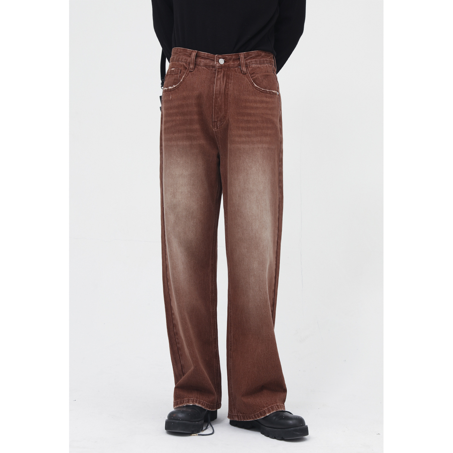 Casava Brown Washed Jeans