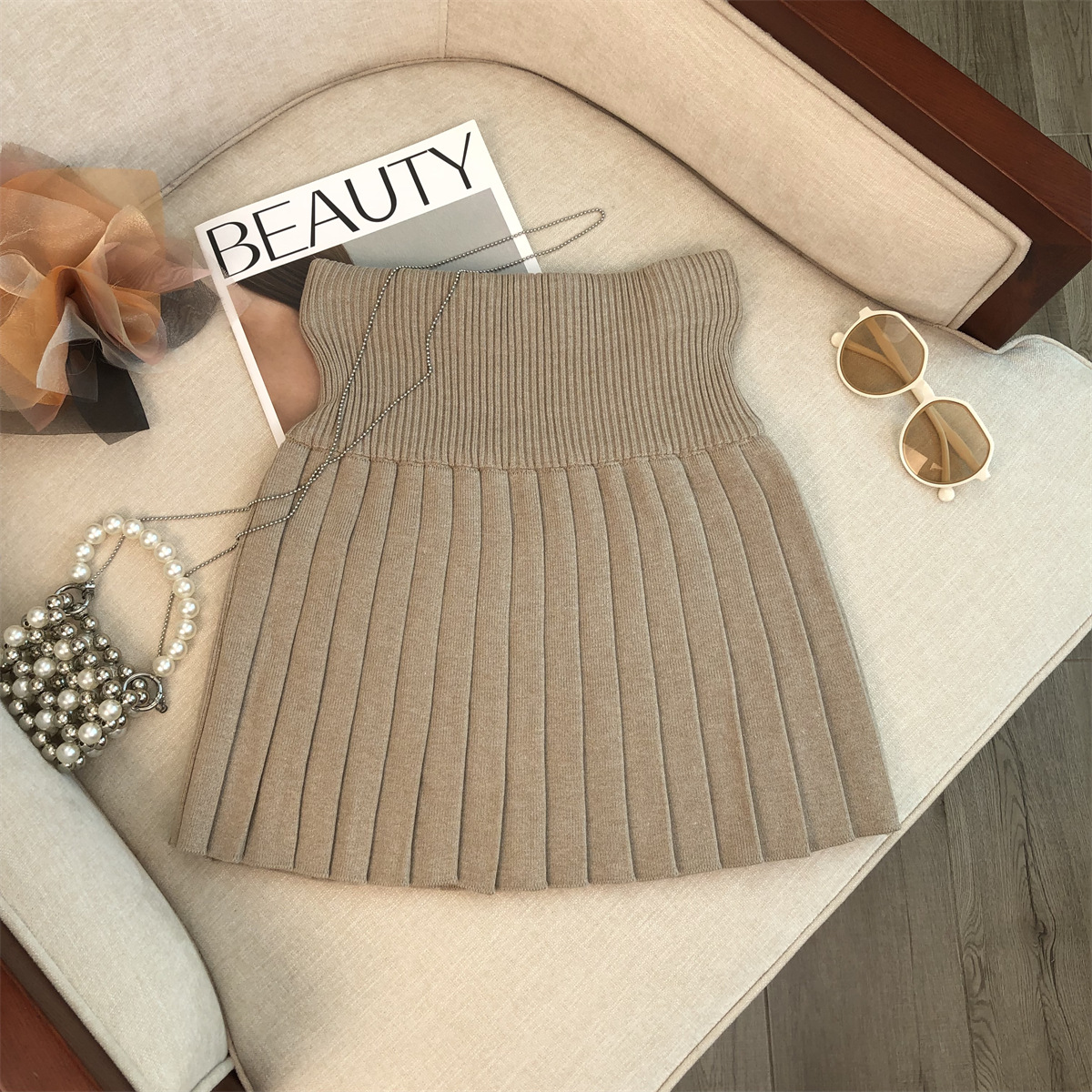 Casava Knitted A-Line Mini Skirt