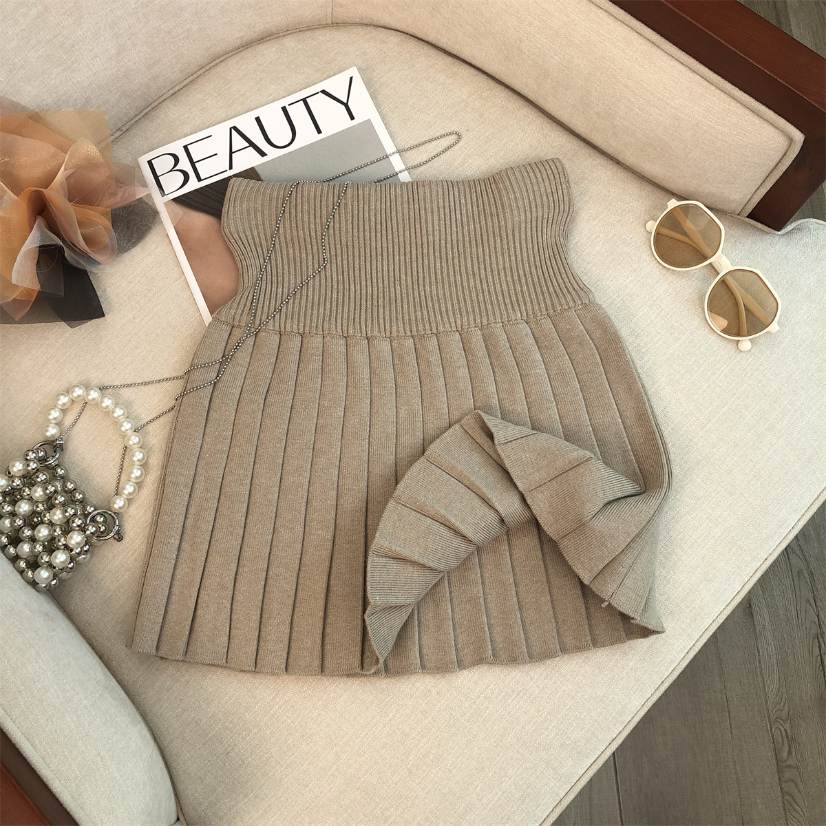 Casava Knitted A-Line Mini Skirt