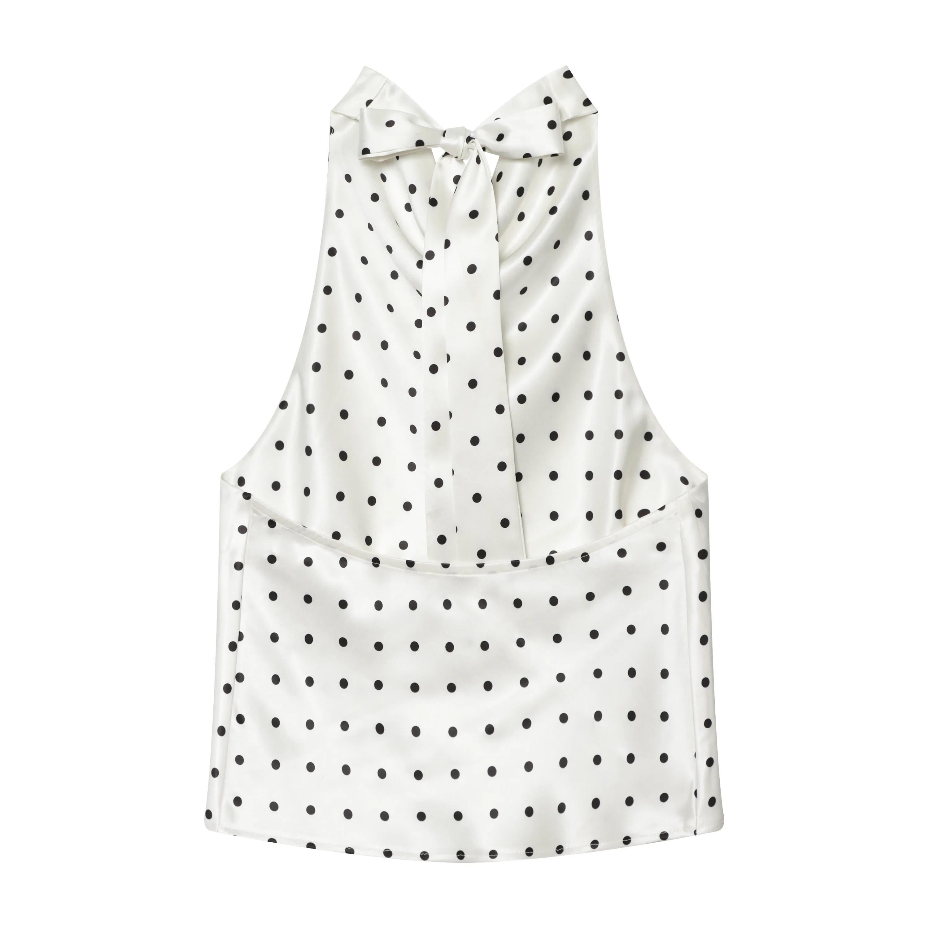 Y2K Halter Crisscross Tank Top in Polyester Fabric Featuring Printing Design