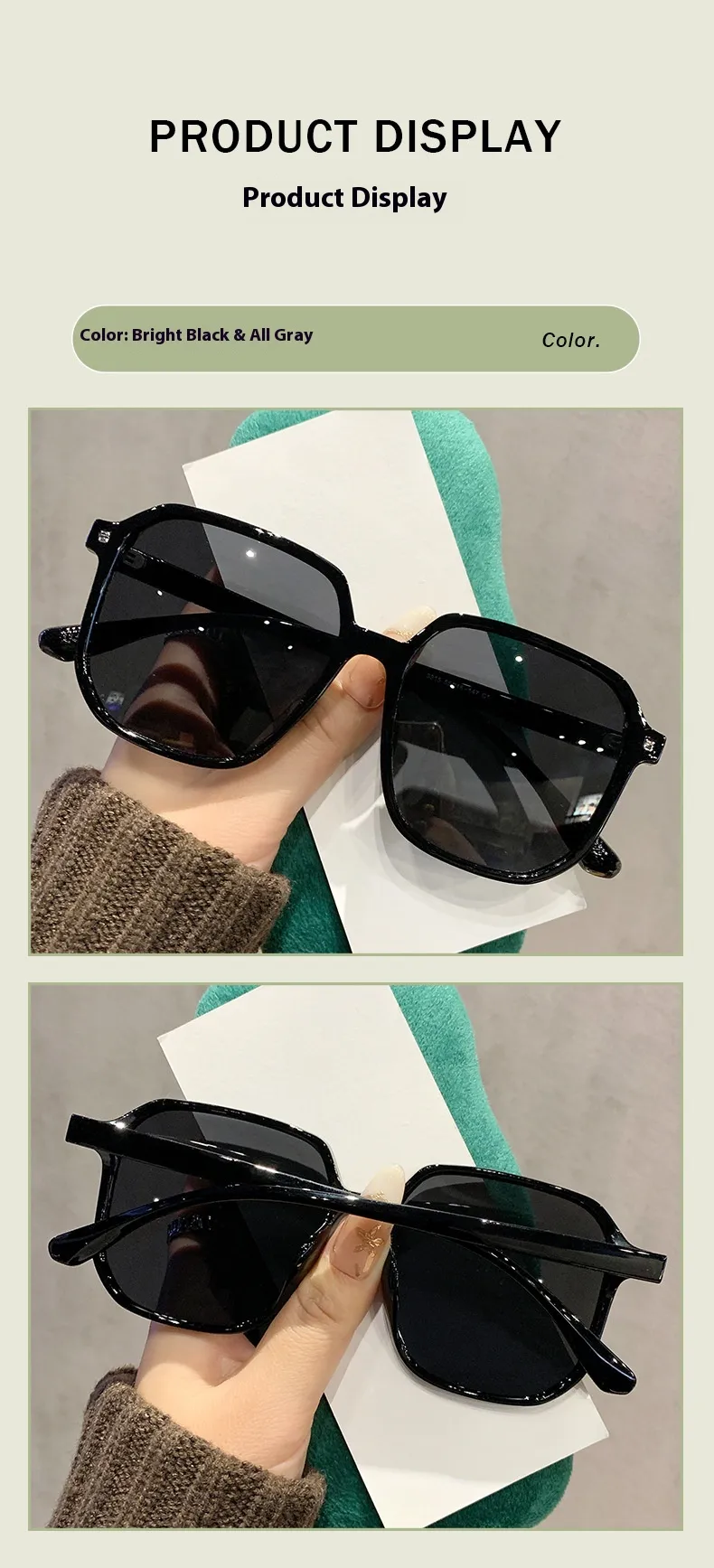 Ultra Light Polarized Square Sunglasses for Driving and Party