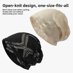 Solid Color Breathable Brimless Beanie Hat for Adults in Cotton Polyester with Braid Craft