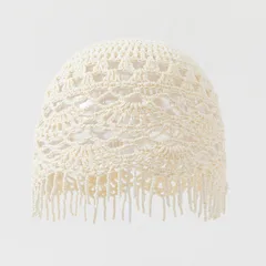 Bohemian Solid Color Brimless Beanie Hat in Breathable Knit Material Featuring Beading Craftsmanship for Adults