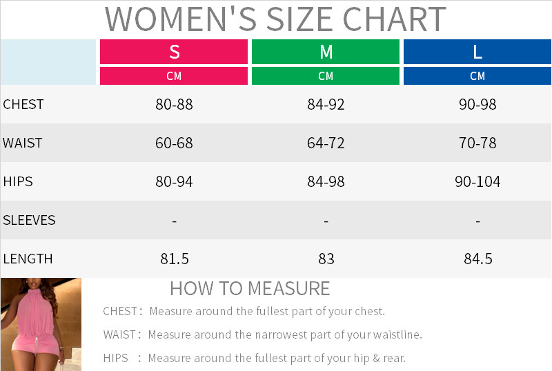Sexy Solid Color Rompers With Shorts And Teddies size guide