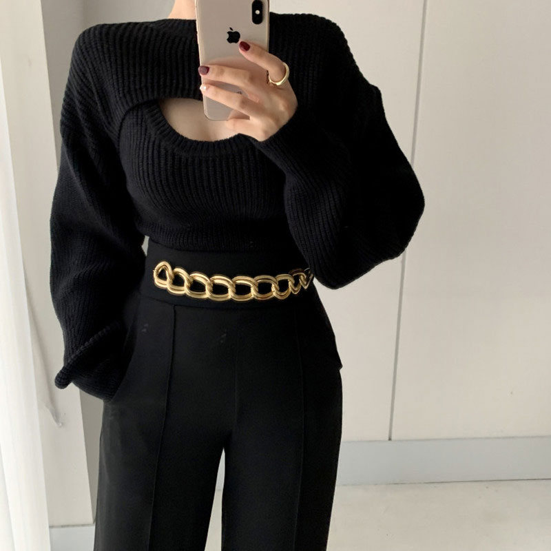 Solid Color Long Sleeve Sweaters & Cardigans