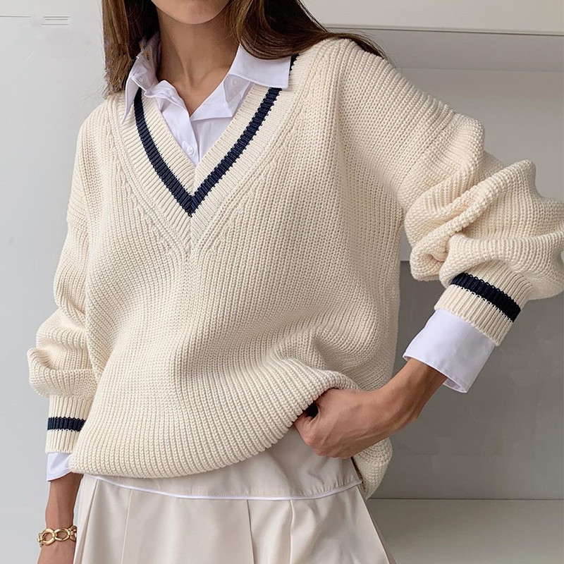 Sleeve Patchwork Sweaters & Cardigans