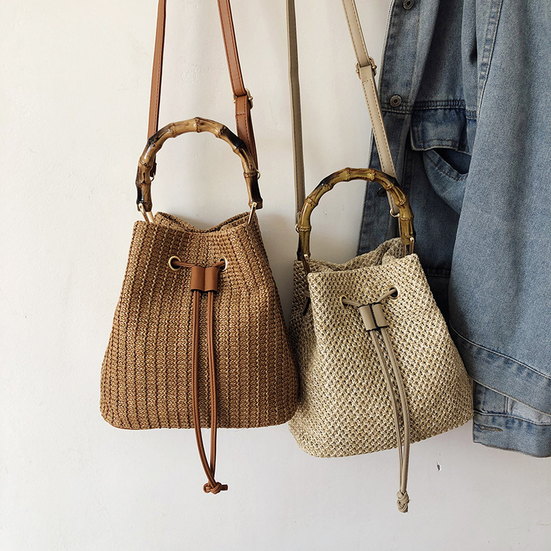 Women's Medium Spring&summer Straw Vacation Shoulder Bag Handbag