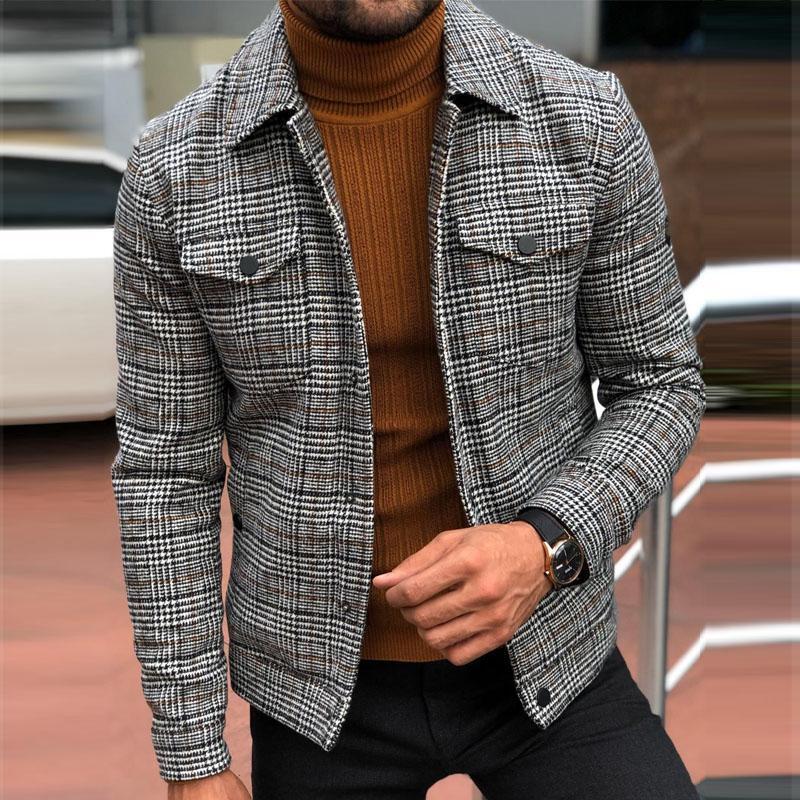 Men's Plaid Casual Jacket