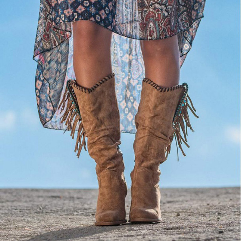 Casava TasselRise High-Tube Fashion Boots