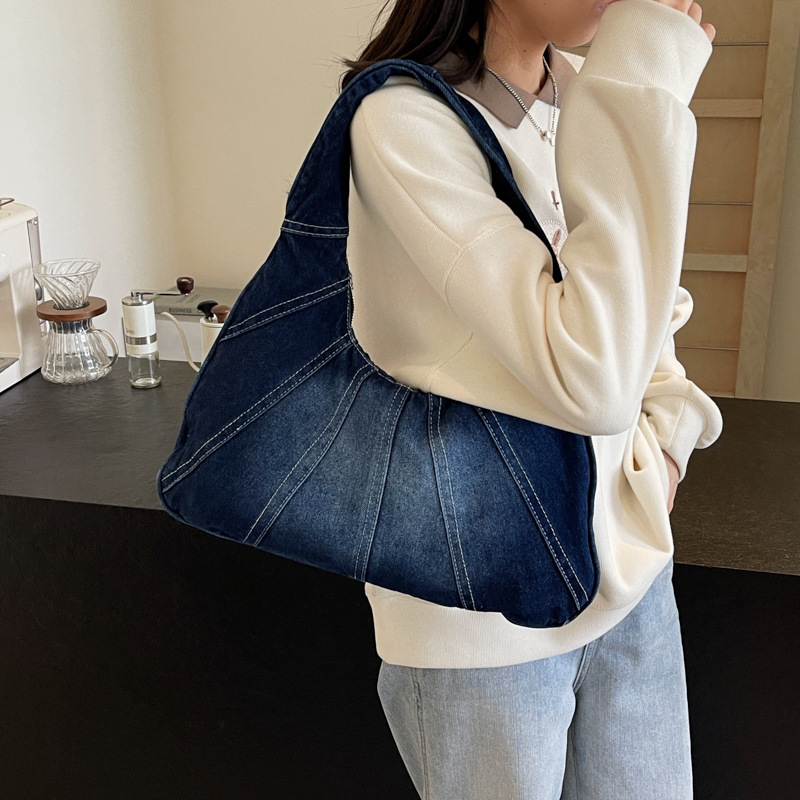 Casava Denim Canvas Tote Bag