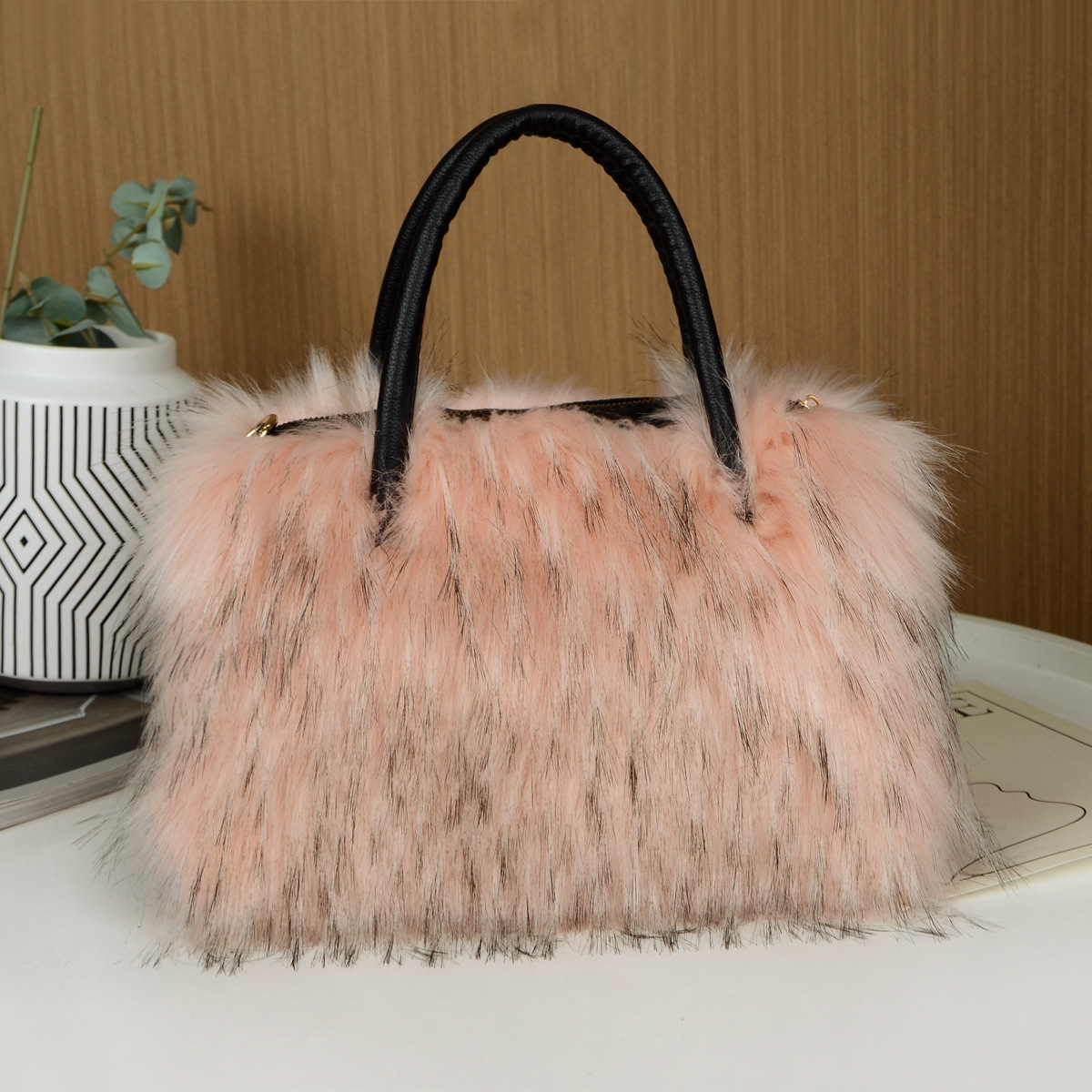 Square Zipper Tote Bag
