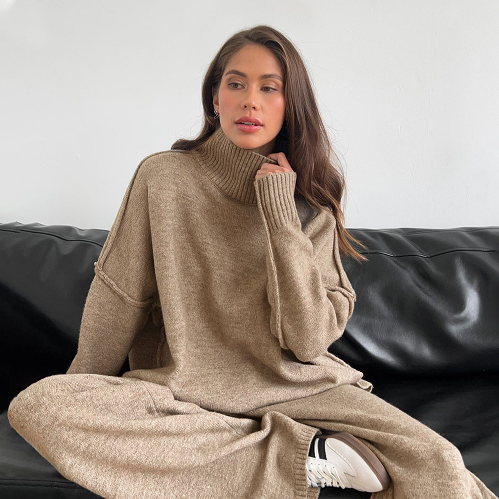 Women’s Solid Color Nylon Pant Co-ord Set