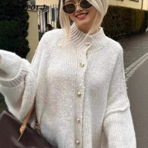 Long Sleeve Button Sweaters & Cardigan