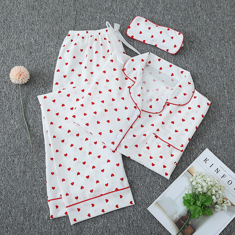 Casava Stripe Heart Shape Pajama Set