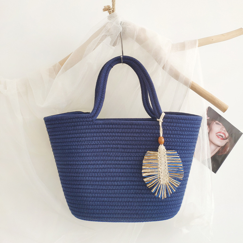 Vintage Style Streetwear Weave Hollow Square Open Handbag