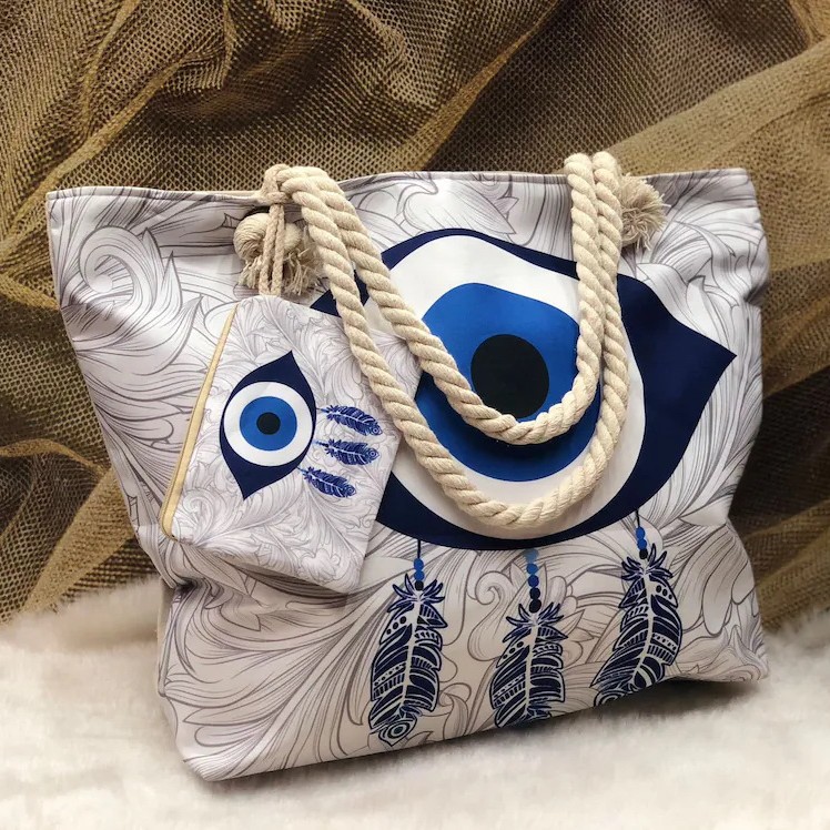 Casava Polyester Devil’s Eye Beach Bag
