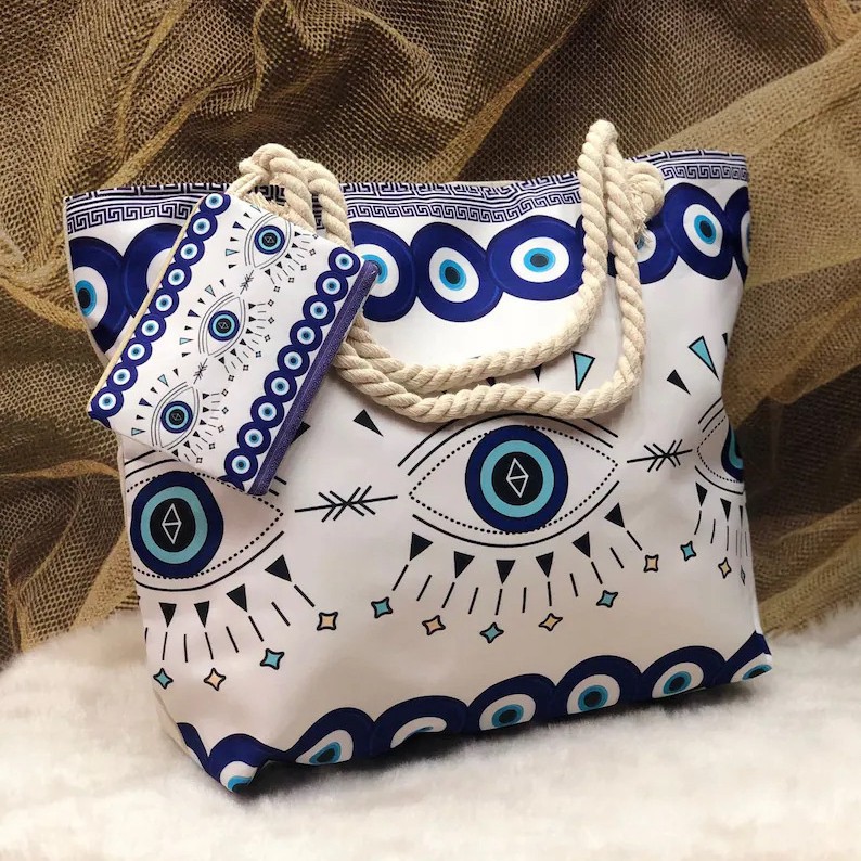 Casava Polyester Devil’s Eye Beach Bag