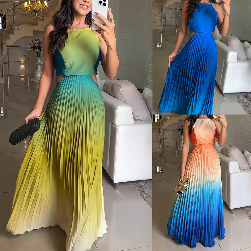 Casava Neck Sleeveless Strap Dress