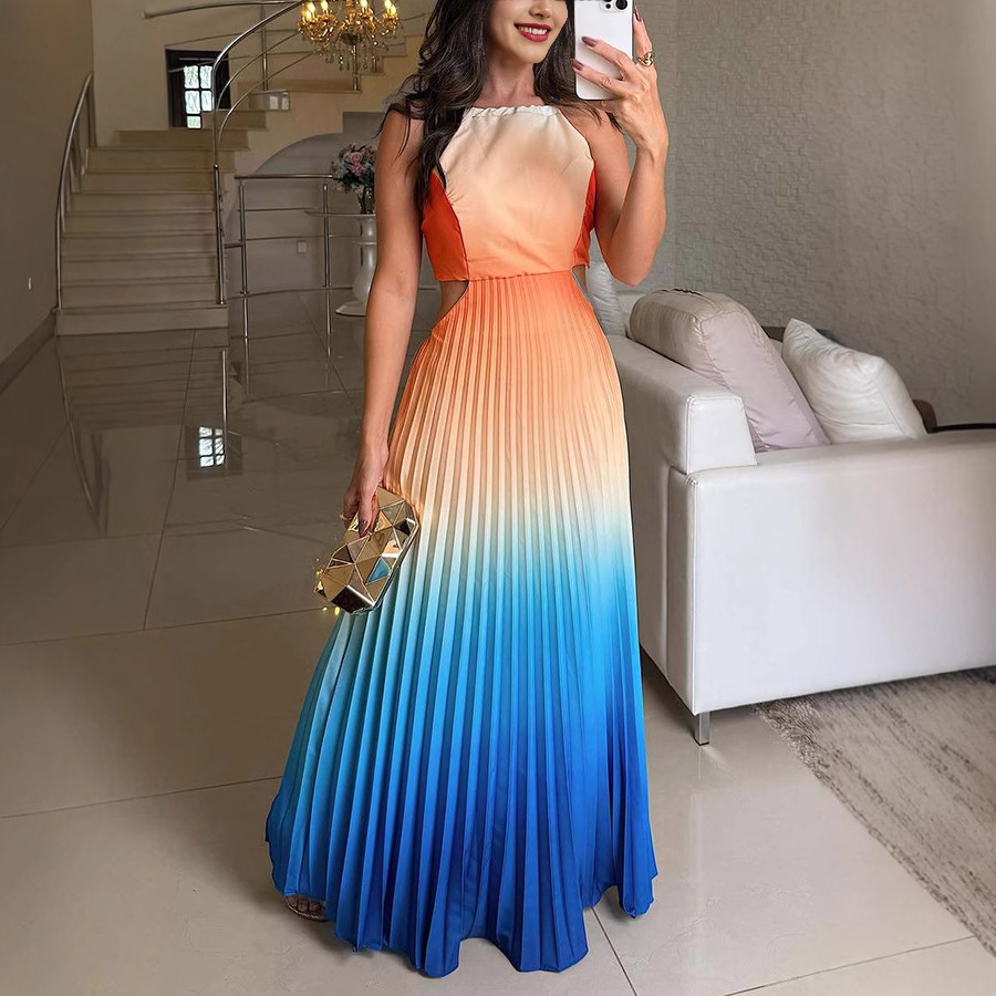 Casava Neck Sleeveless Strap Dress
