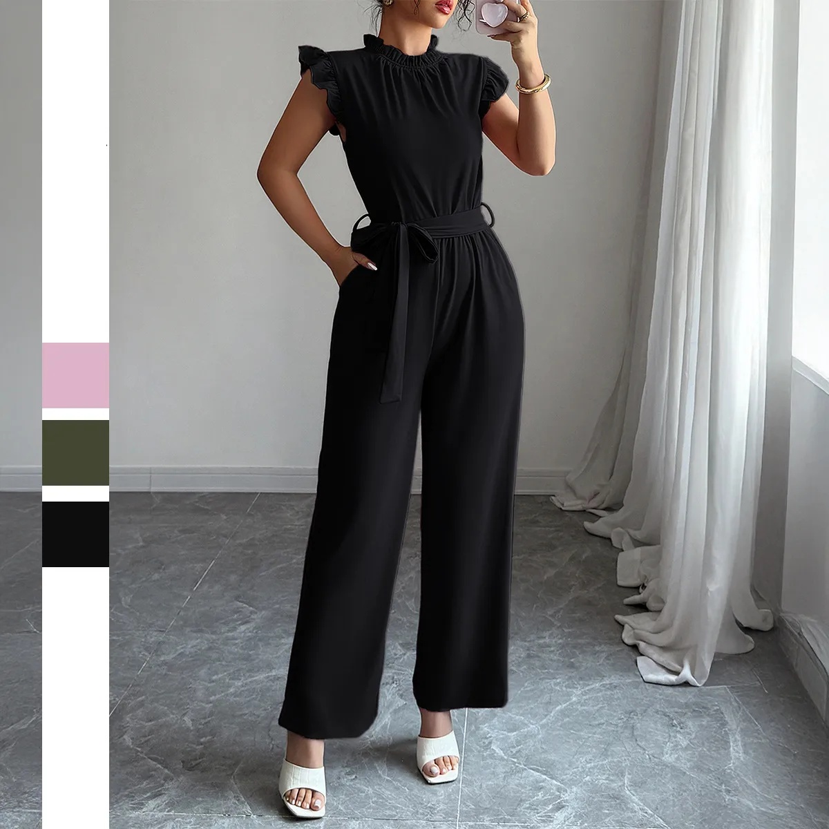 Casava Women’s Casual Solid Color Jumpsuit