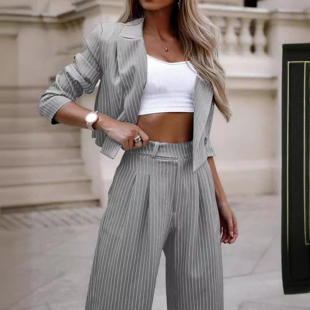 Elegant Women's Stripe Anniversary 2 Pieces Set