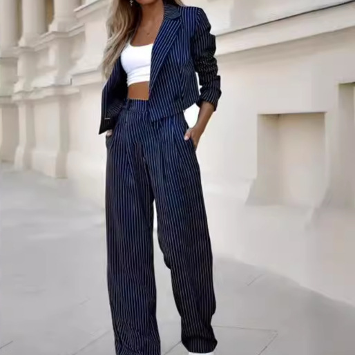 Elegant Women's Stripe Anniversary 2 Pieces Set
