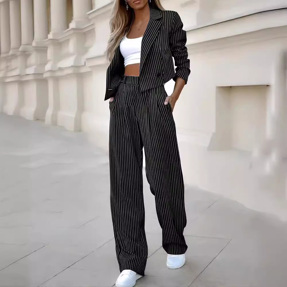 Elegant Women's Stripe Anniversary 2 Pieces Set