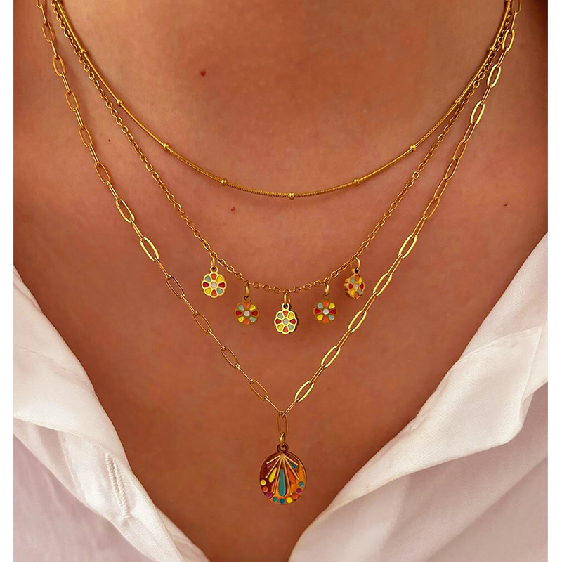Casava Pentagram GeoGlow Necklace