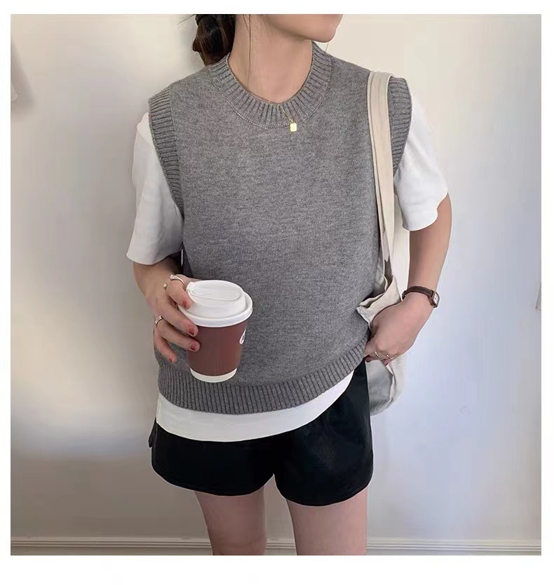 Solid Color Splicing Pullover