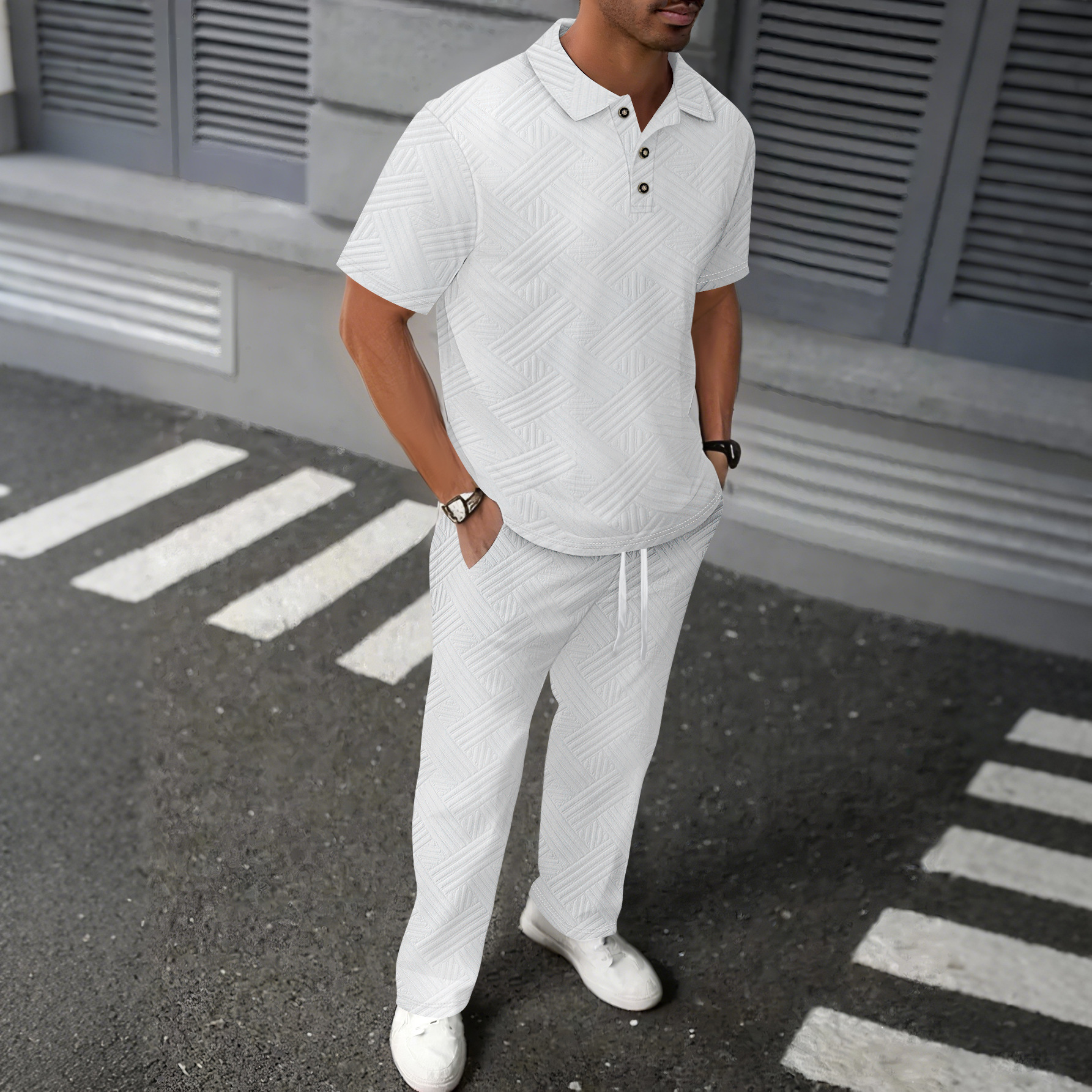 Casual Sports Set With Short Sleeve