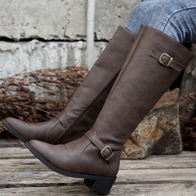 Casava BucklePrint High-Tube Martin Boots