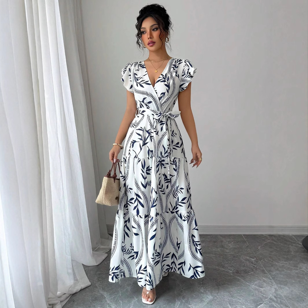 High Waist Ankle-length Bubble Sleeve