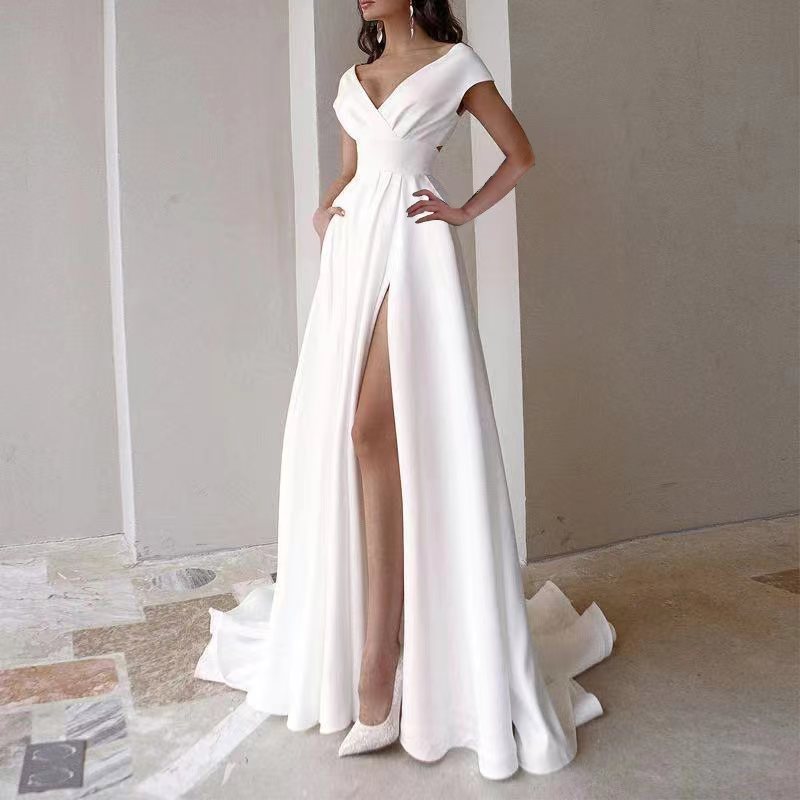 Women's Elegant Solid Color Banquet