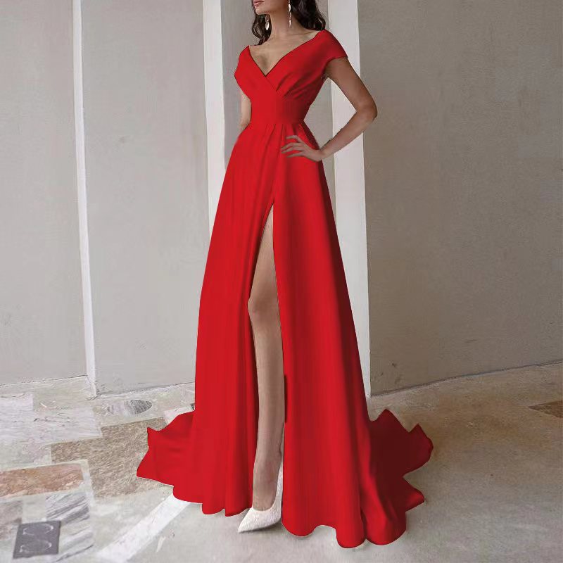 Women's Elegant Solid Color Banquet