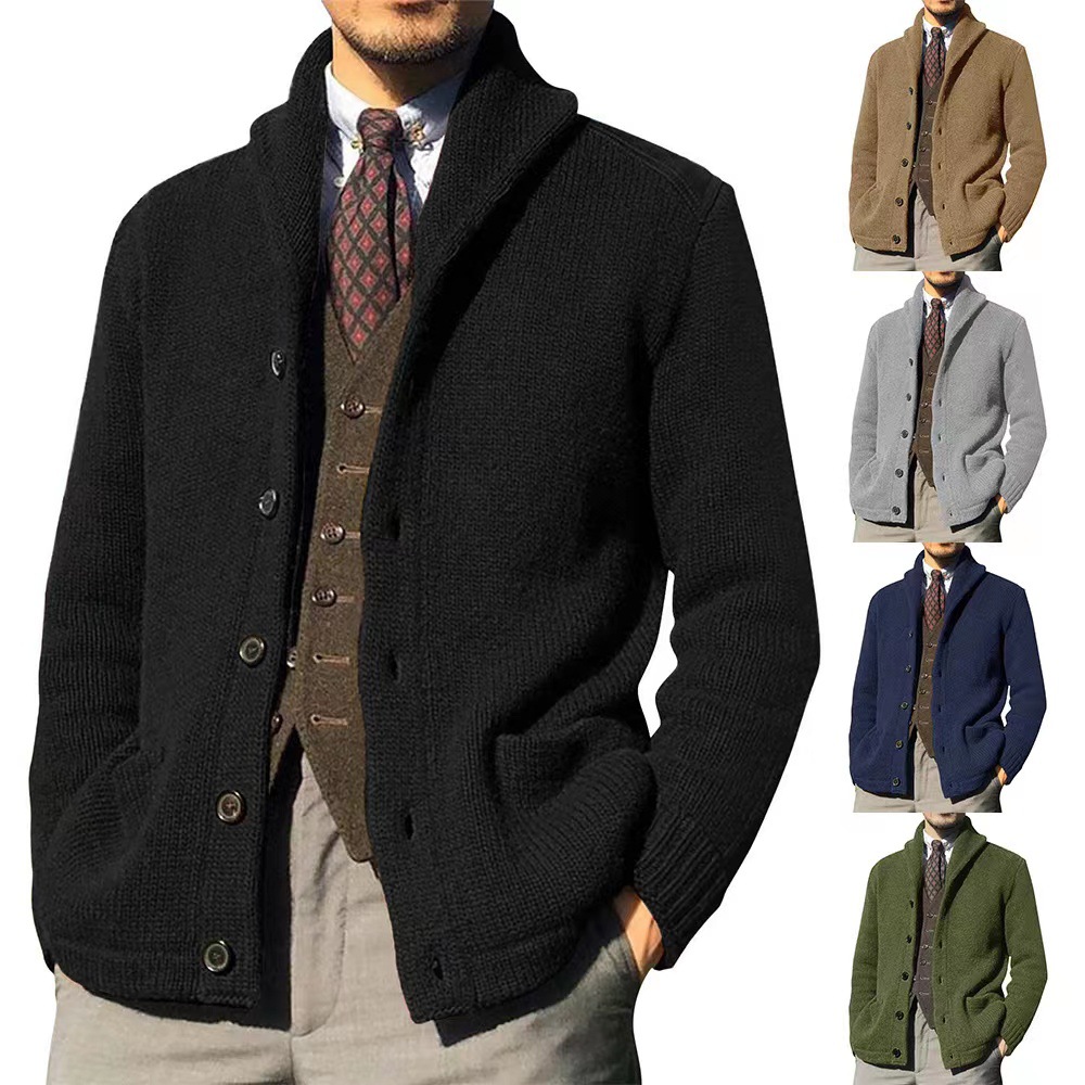 Men's Knitted Cardigan Sweater