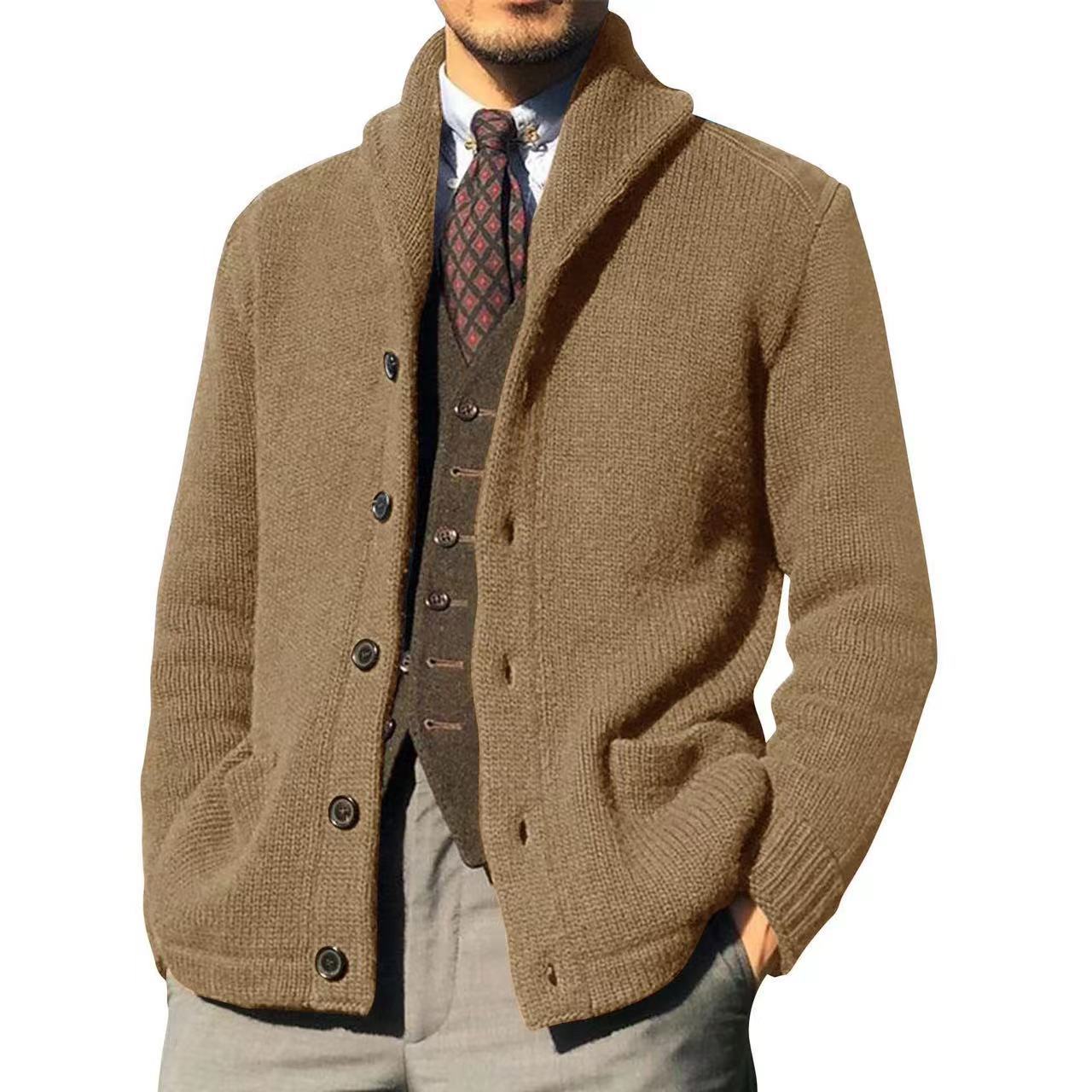Men's Knitted Cardigan Sweater