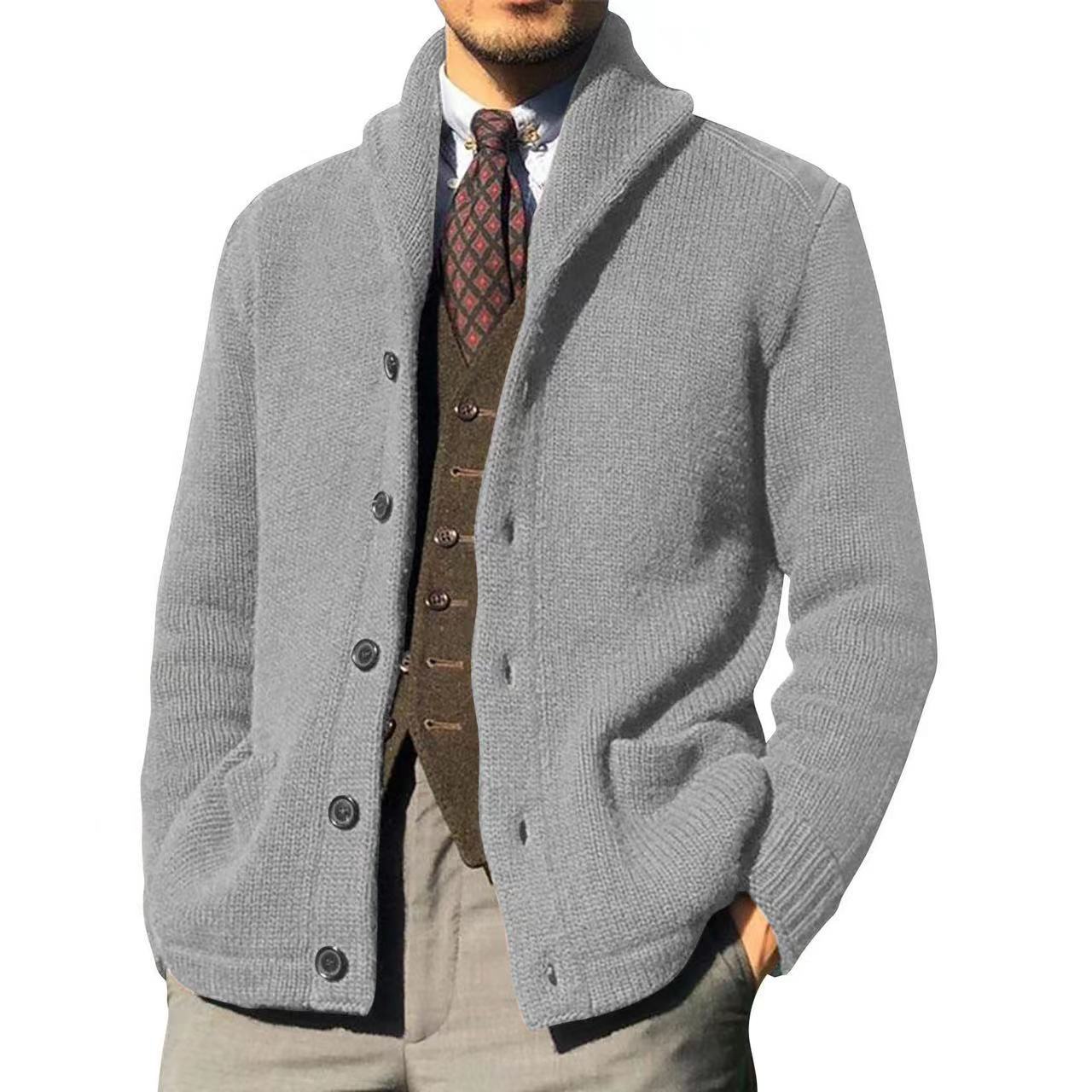 Men's Knitted Cardigan Sweater